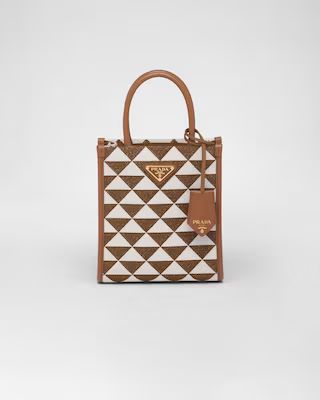Prada Symbole embroidered jacquard fabric mini bag | Prada Spa US