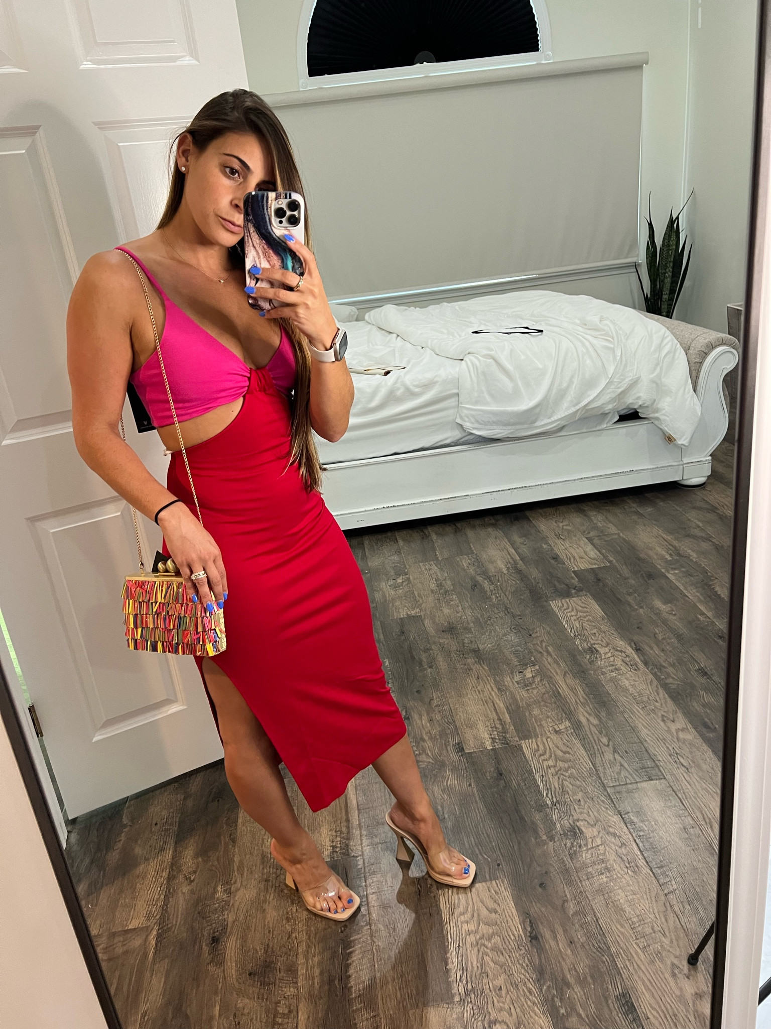 Valentines Day or Galentines Day?! Either way I’m loving this two tone red and pink midi dress with slit! Paired with a revolve fun colorful straw bag and clear neutral pumps! 

#valentinesday #dresses #pink #red #hearts #ootd 

#LTKunder100 #LTKstyletip #LTKSeasonal