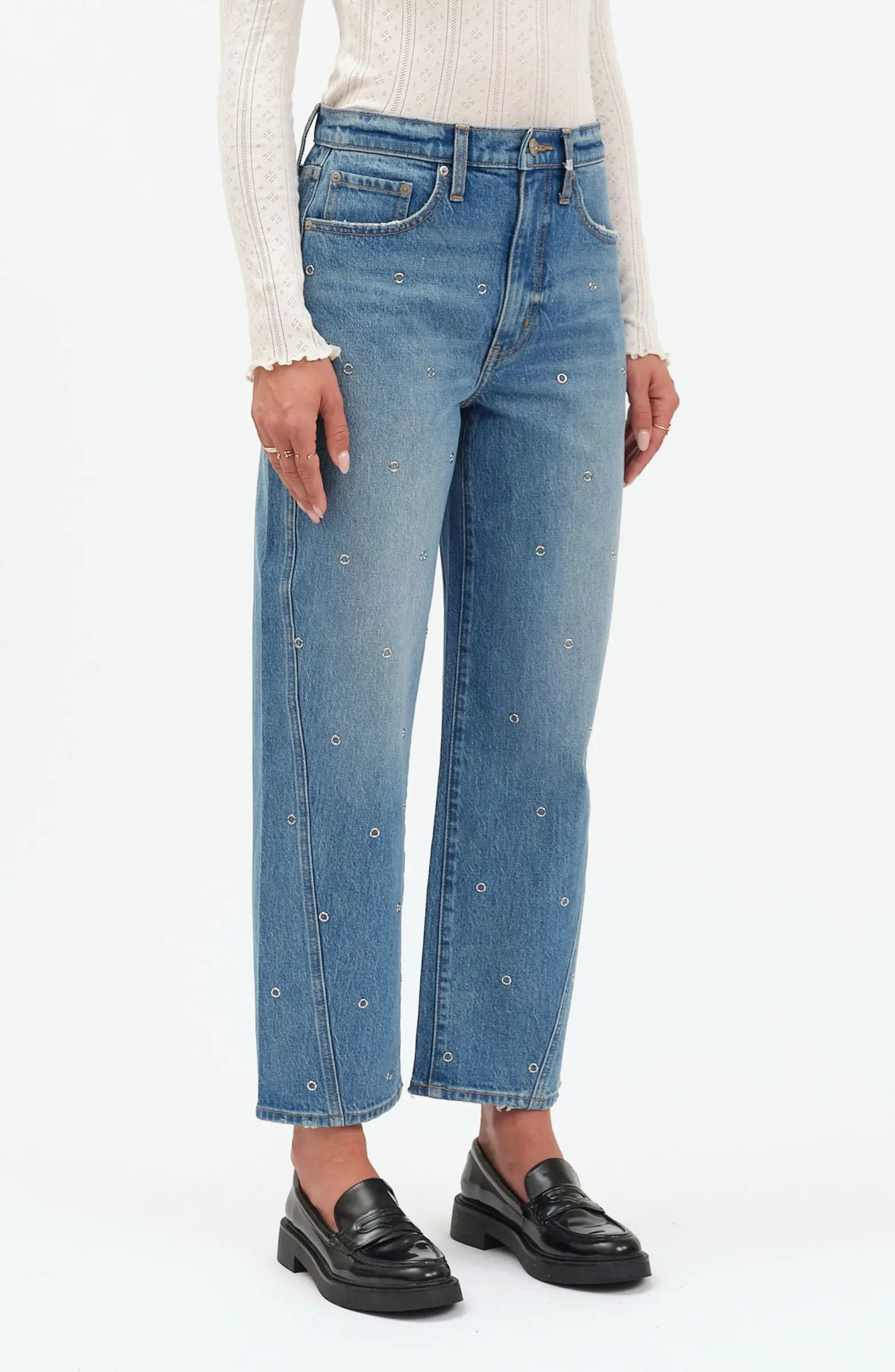 Westward High Waist Ankle Barrel Leg Jeans | Nordstrom