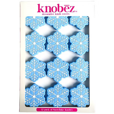 Knobēz: Decorative Knob Covers - Snowflake, Stretch Over Hardware Decorations | Target