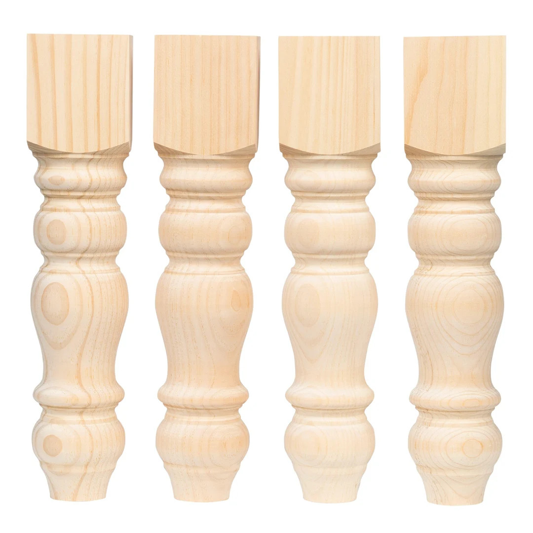 Knotty Pine Chunky Bench Legs - 3.5 x 3.5 x 16 - Set of 4 - Made in NC - Coffee Table Legs | Etsy (US)