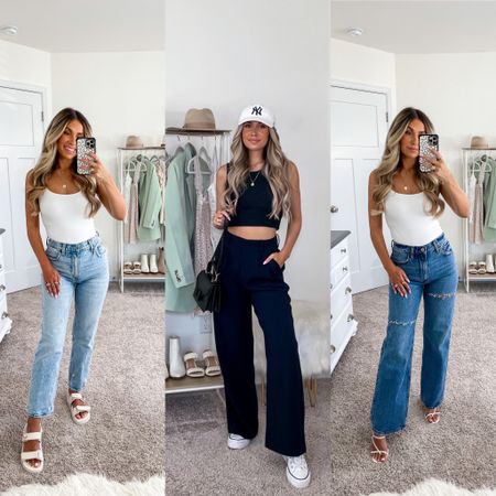 Abercrombie sale is happening now! Here are some of my recent faves! 
+ Abercrombie 90s straight jeans | 25 extra short for a cropped look 
+ Abercrombie trousers | 25 short 
+ Abercrombie 90s relaxed jeans | 25 short 

#LTKunder100 #LTKSeasonal #LTKsalealert