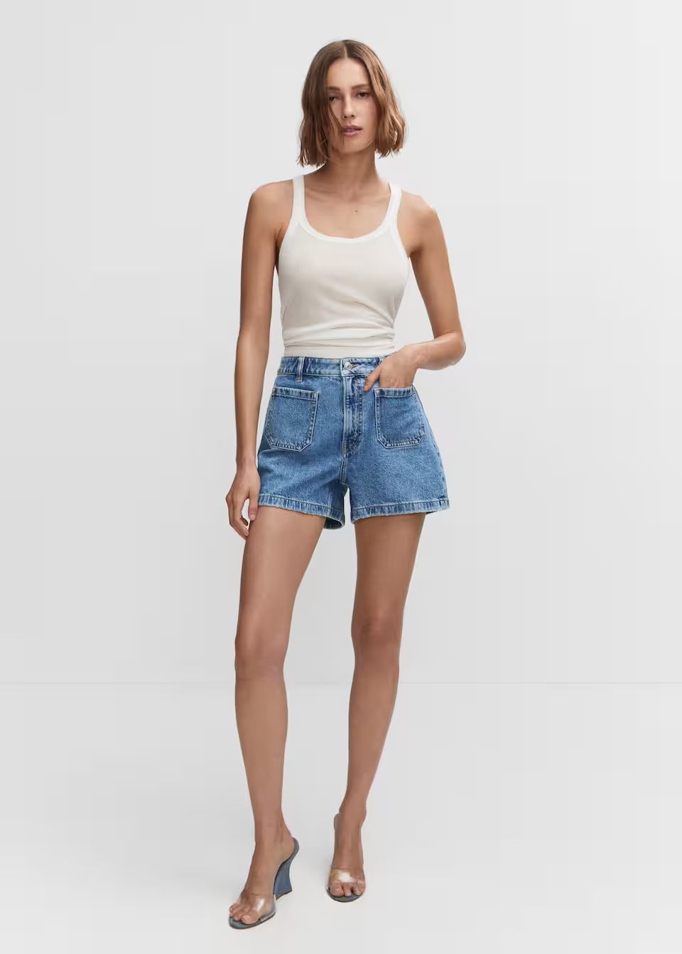 Denim shorts with pockets -  Women | Mango USA | MANGO (US)