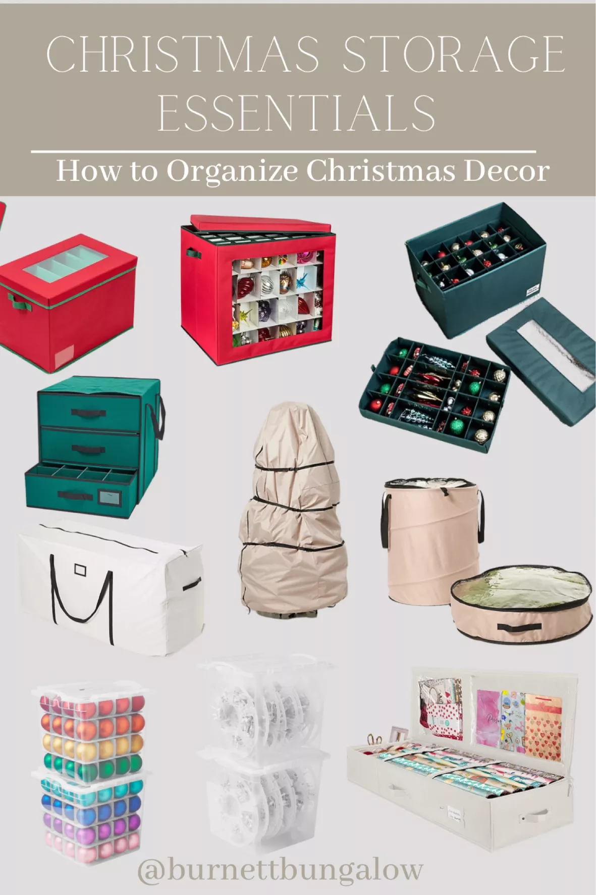 The Home Edit Ornament Organizer with Hinged Lid, Clear