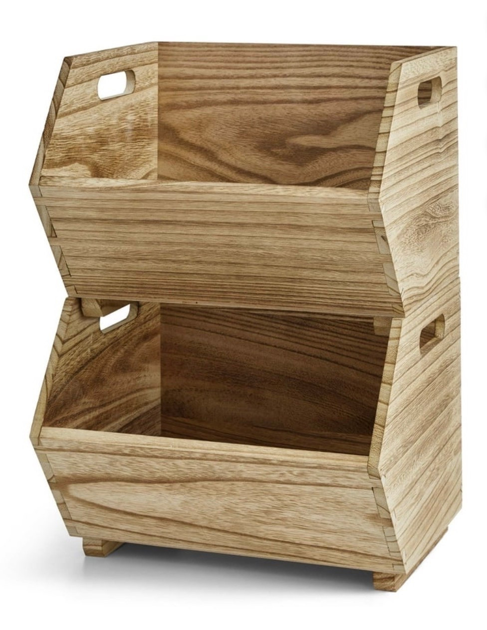 he Better Homes & Gardens 2-Piece Natural Wood Stacking Bins are the perfect option for anyone looking for space-saving, versatile storage. Stack these handcrafted 11.02" L x 10" W x 8.27" H bins on your shelf, tabletop, or even the floor. They're a great option for children's playrooms, electronics in your media room, spices in your pantry, receipts in your office, and so much more. There options are endless. Adults of all ages will love these durable stacking bins. They feature two reliable cut-out handles to easily move your stored items, a beautiful neutral color and an open front to keep your items visible. 

#LTKmomlife #LTKSeasonal #LTKHome