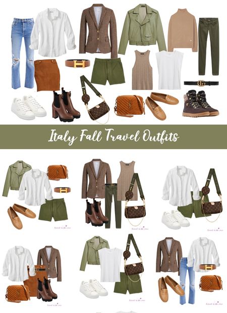 Italy Fall Travel Outfits 🍂

I’m headed to Tuscany, Italy in early October and this is my travel wardrobe. Layers in case it gets chilly, comfortable shoes and shorts and linen shorts for warmer days. 

#europe #italyoutfit #falltravel #falltraveloutfit #falleuropeoutfit #whattowearthisfall #whattowearinitaly #whattowearineurope #europetraveloutfits

#LTKtravel #LTKstyletip #LTKSeasonal