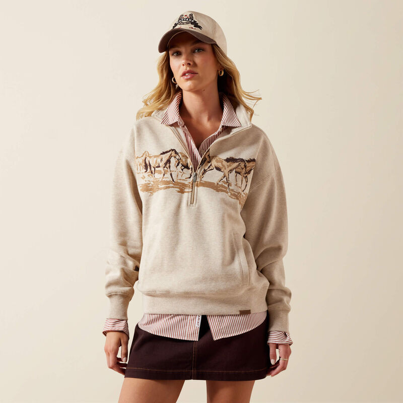 Running Wild 1/2 Zip Sweatshirt | Ariat (US)