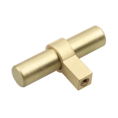 Euro 2 1/4" Length Bar Knob Finish: Satin Gold | Wayfair North America