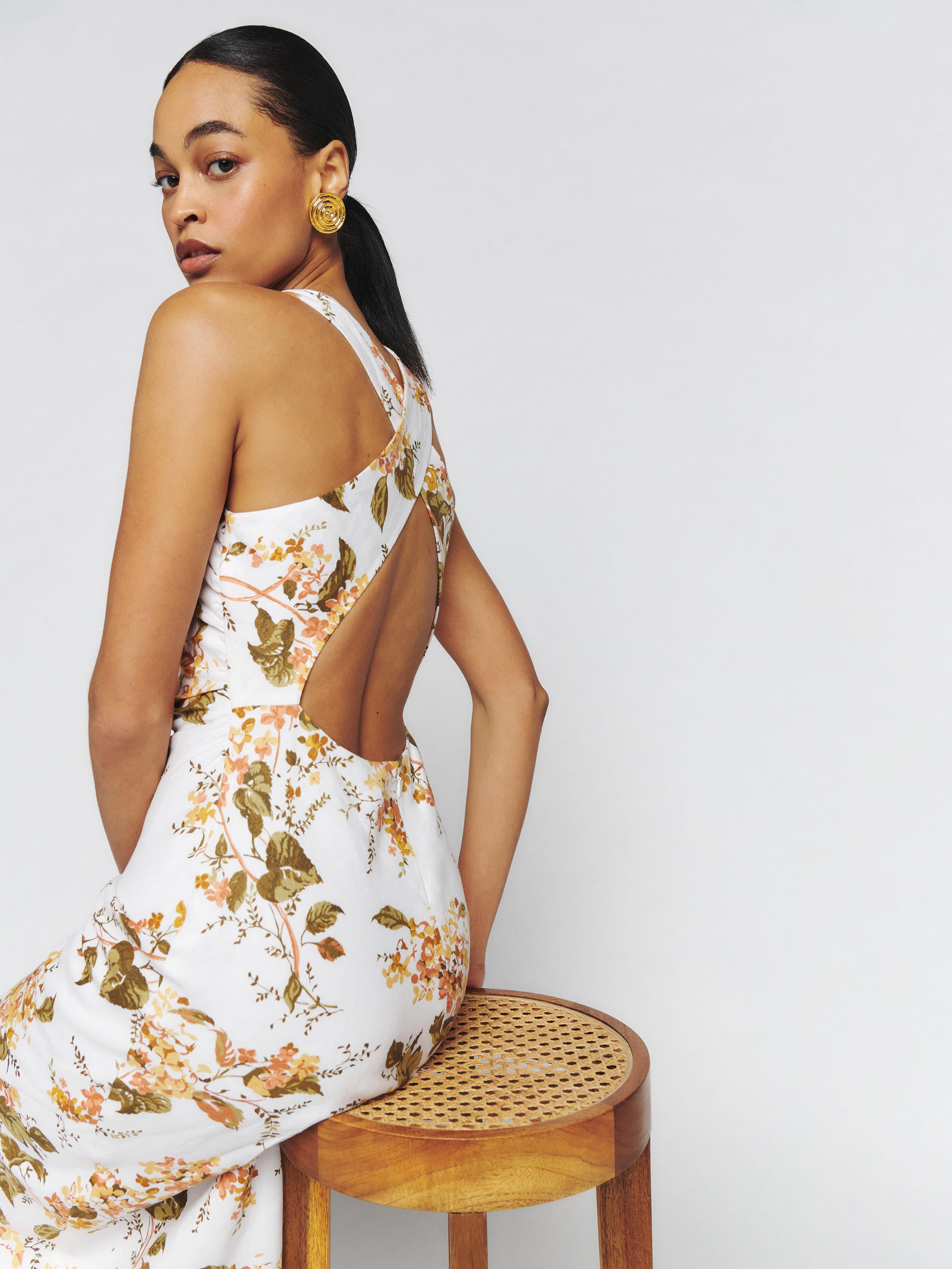 Casette Linen Dress | Reformation (Global)