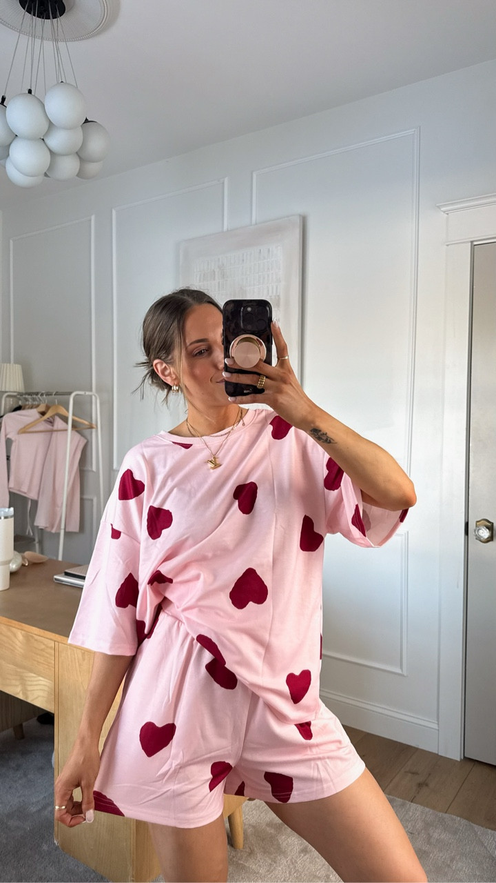 Is this not the cutest PJ set?! It is so stretchy, soft, and comfortable. I will be wearing this constantly while this belly keeps growing 🫶🏽

#amazon #amazonhaul #pijamas #heartpjs #momlife #maternityclothes #pregnancyclothing #amazonclothing 

 

#LTKgrwm #LTKootd #LTKmomlife