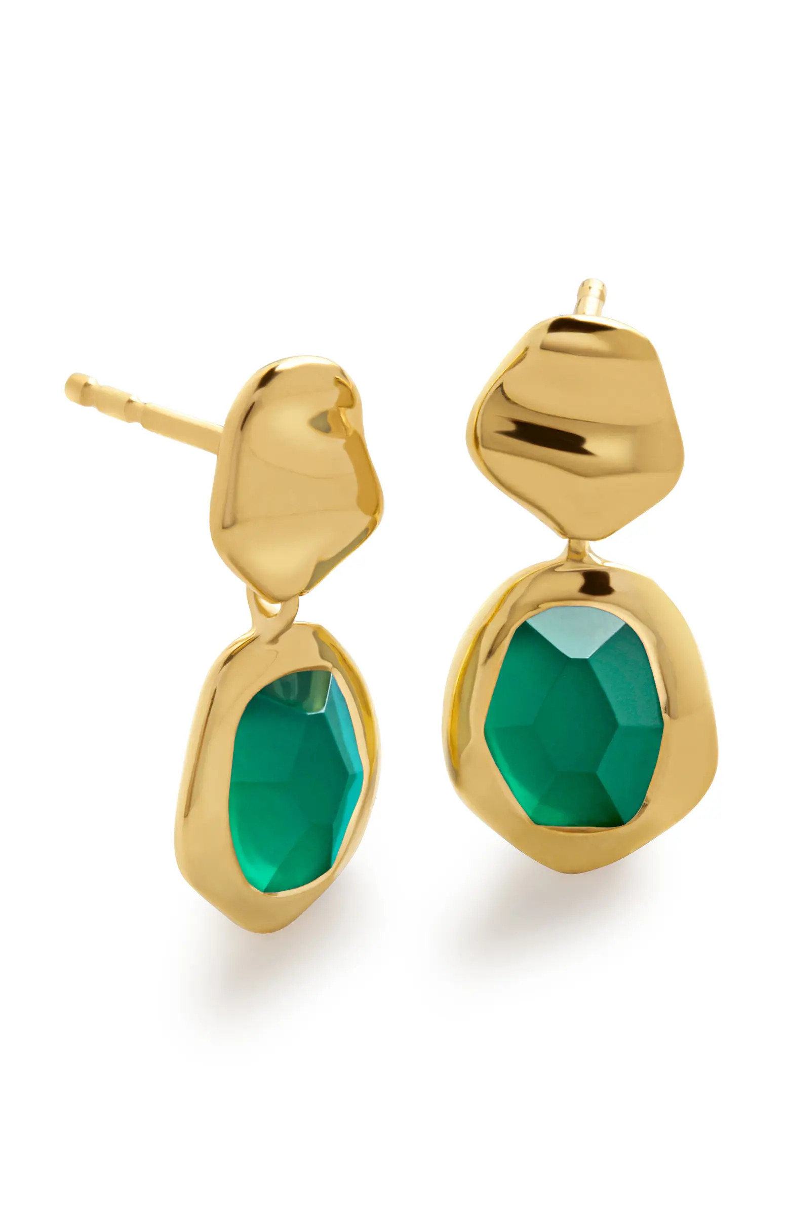 Monica Vinader Odyssey Green Onyx Drop Earrings | Nordstrom | Nordstrom