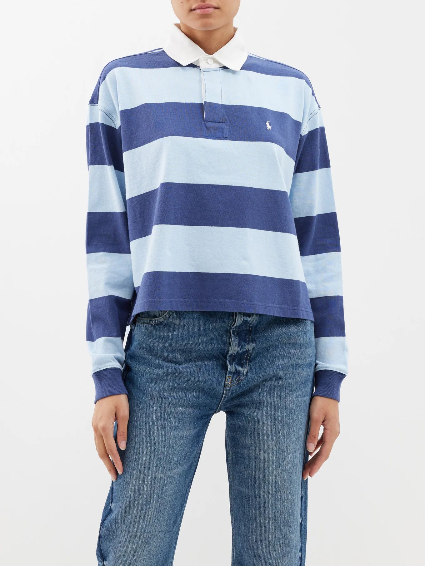 Striped cotton rugby shirt | Polo Ralph Lauren | Matches (US)