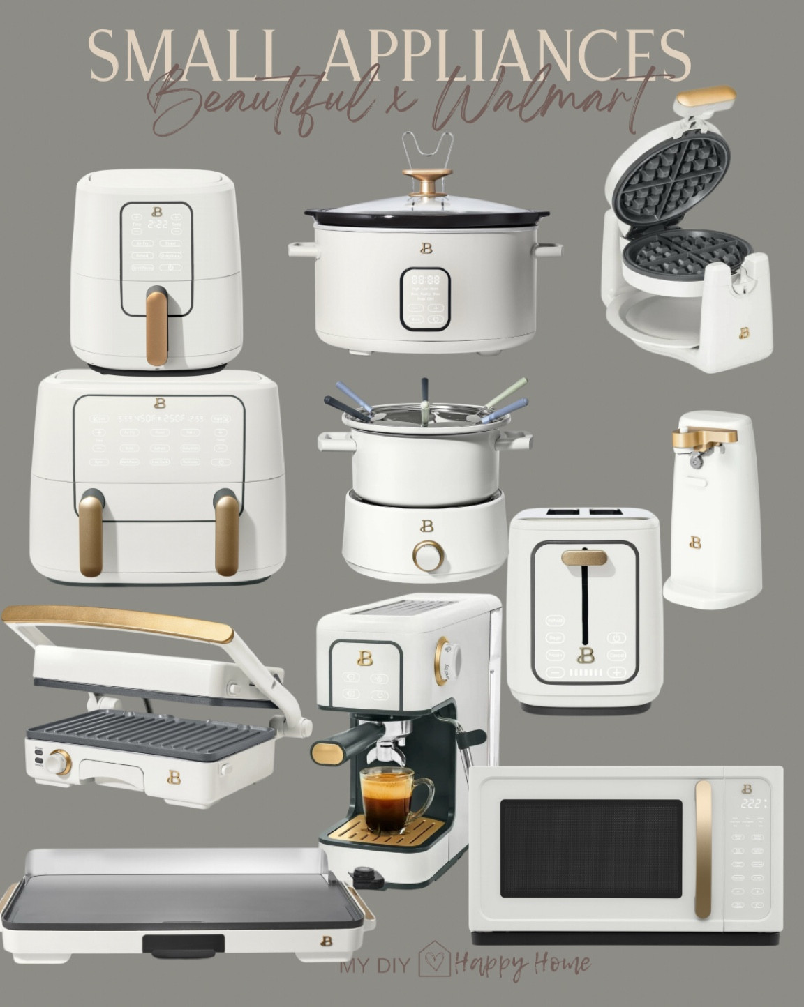 Small appliances from the Beautiful line by Drew Barrymore at Walmart 

I own many of these and they come in multiple color options. 

#LTKFindsUnder100 #LTKHome #LTKStyleTip