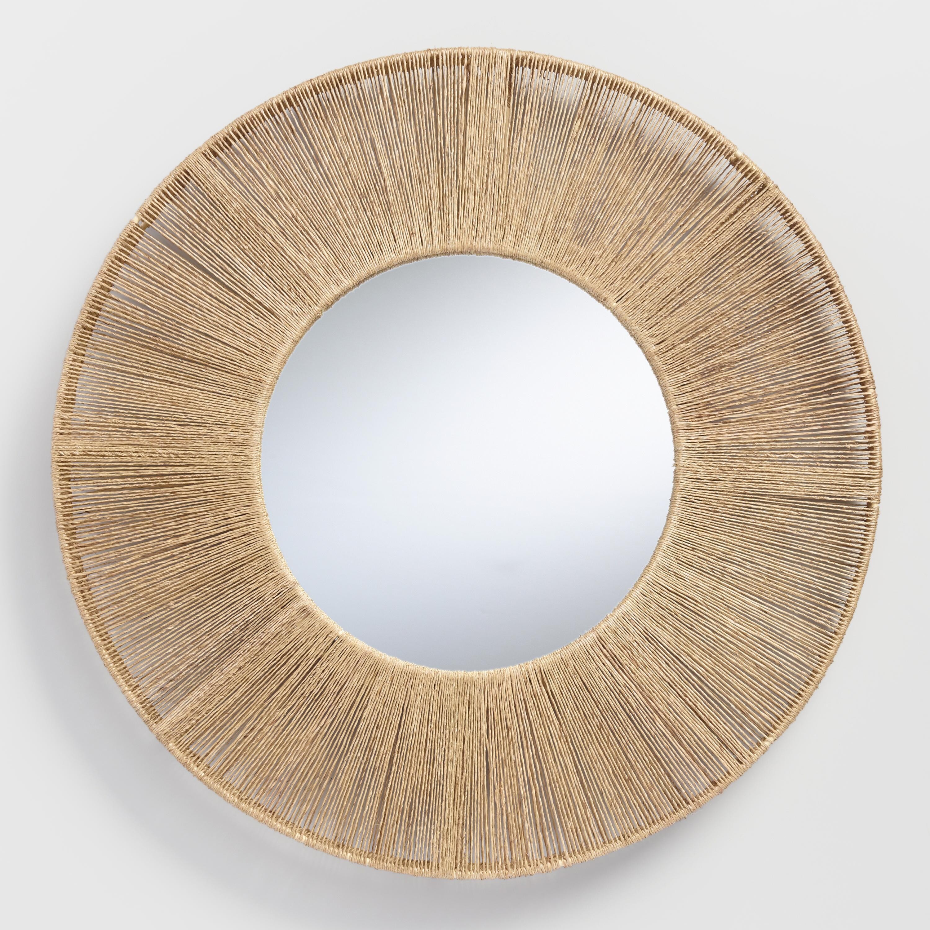 Round Jute Frame Mirror | World Market