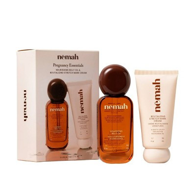 Nemah Pregnancy Essentials - Nourishing Belly Oil + Revitalizing Stretch Mark Cream - 3.4 fl oz | Target