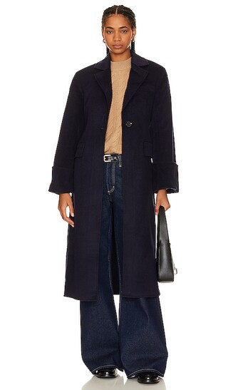 Ellie Coat in Navy | Revolve Clothing (Global)