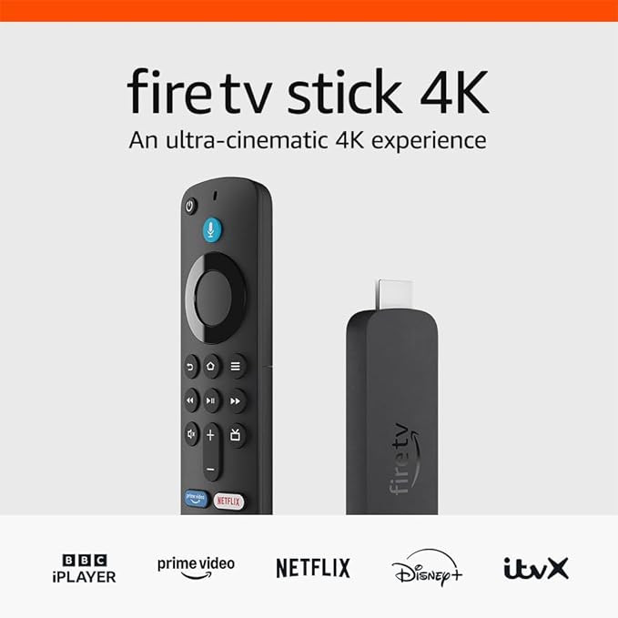 Amazon Fire TV Stick 4K (Newest gen), supports Wi-Fi 6, Dolby Vision/Atmos, HDR10+ | Amazon (UK)
