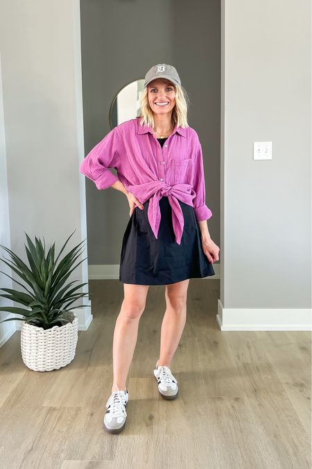 This is the perfect athletic dress for summer! It had separate shorts and a built in bra! 
Dress- xs
Shirt- xs
Shoes- 7 (size down half a size)
Hat- I don’t have an exact link to the gray tigers hat

#LTKstyletip #LTKfindsunder100 #LTKSeasonal