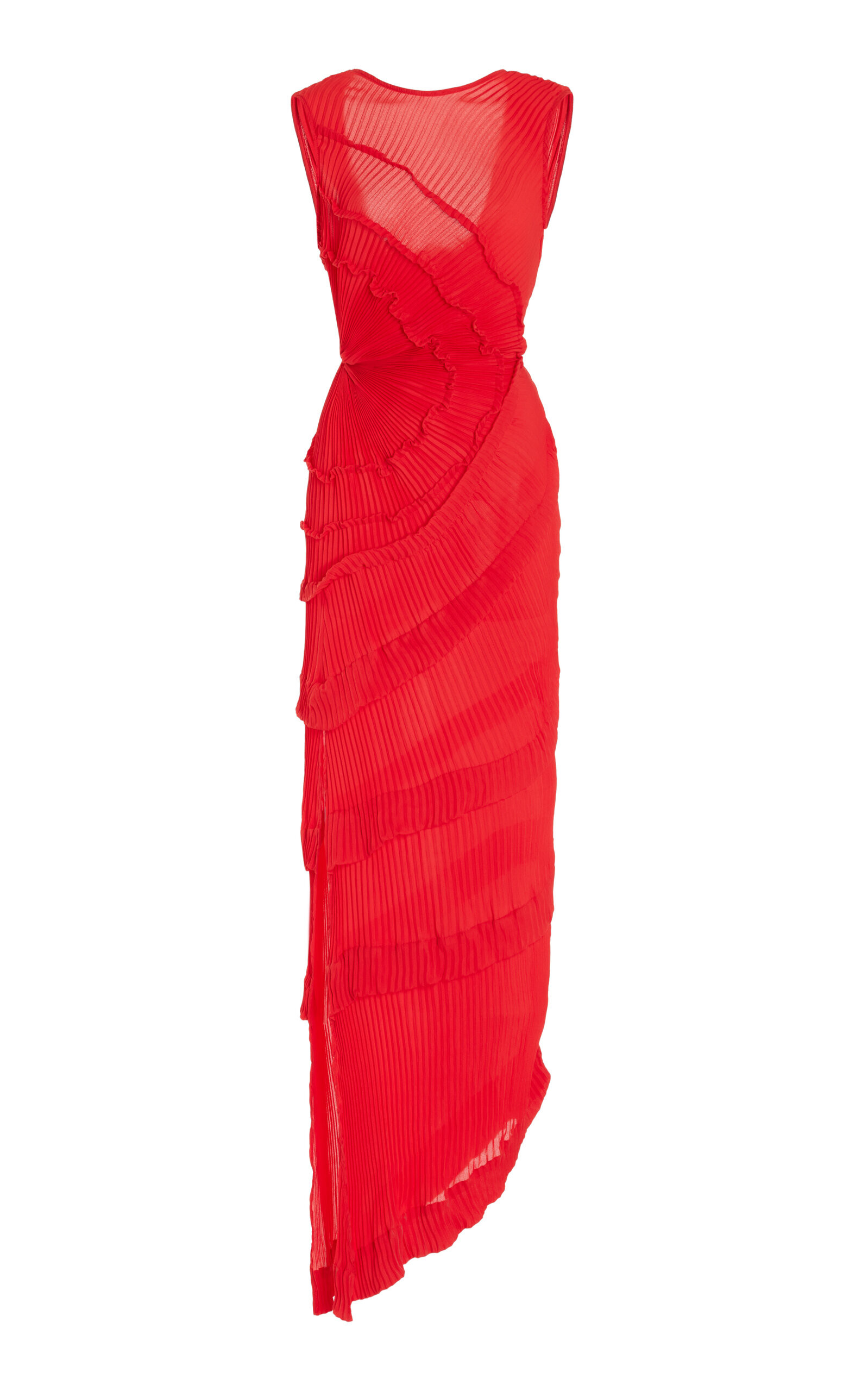 Opal Ruffled Plissé Jersey Maxi Dress | Moda Operandi (Global)