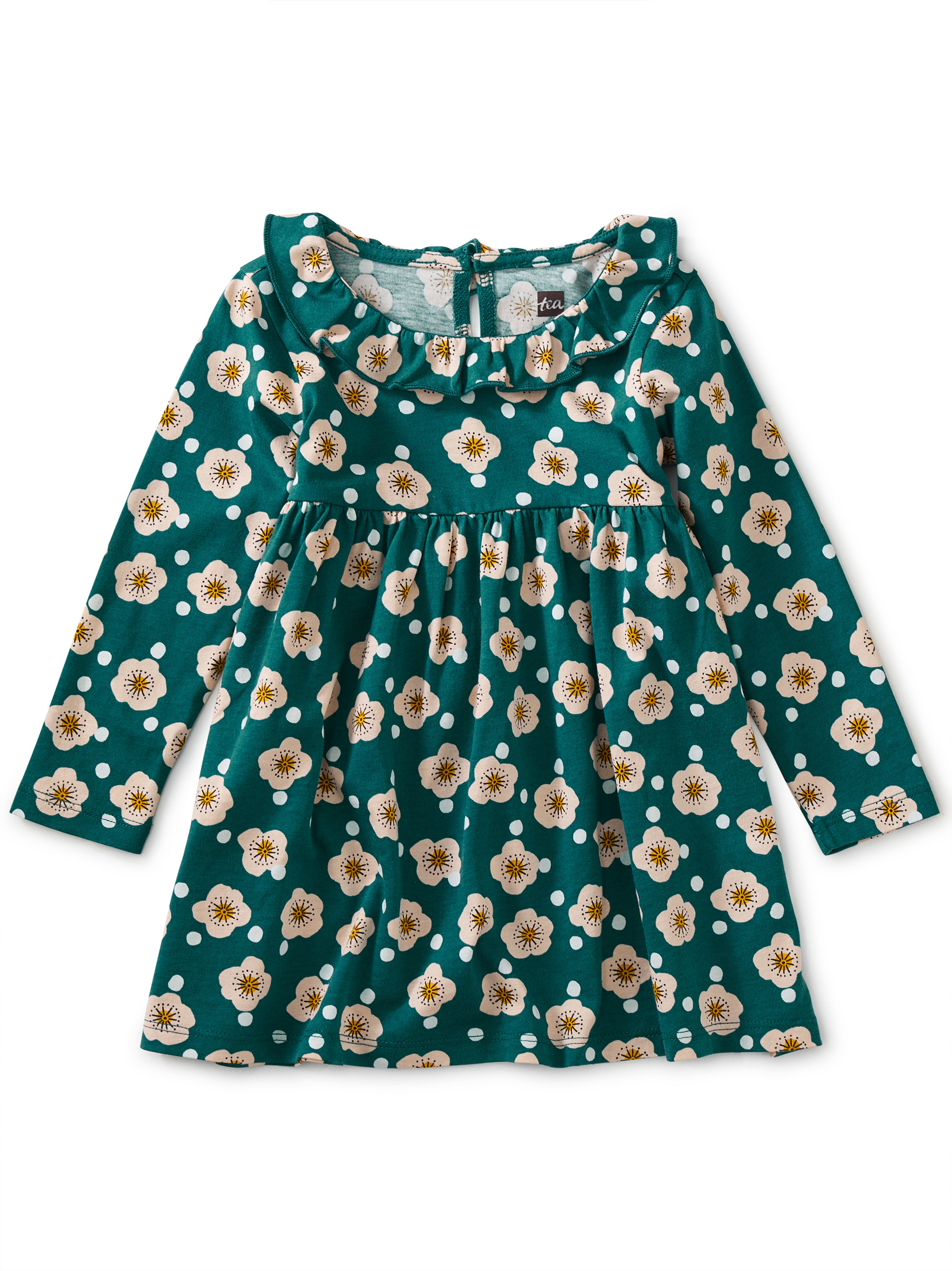 Ruffle Neck Empire Baby Dress | Tea Collection