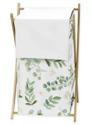 Sweet Jojo Designs® Watercolor Botanical Leaf Laundry Hamper in Green/White | buybuy BABY | buybuy BABY