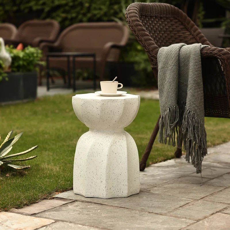 Digit Modern Cement Outdoor Side and Patio Table | Wayfair North America