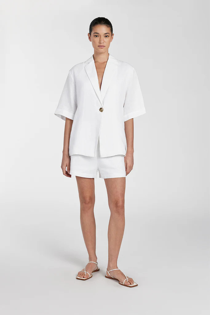 CORY WHITE LINEN SHORT | DISSH