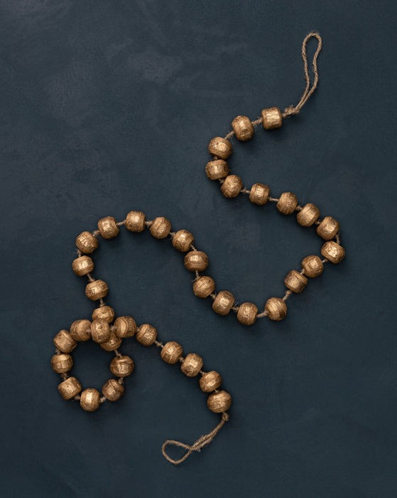 Gold Wood Beaded 5' Garland | McGee & Co.