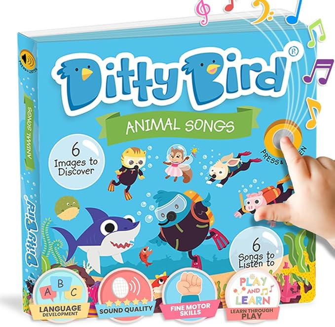 Ditty Bird Animal Book for Toddlers | Realistic Sound Book | Interactive Board Books for Toddlers... | Amazon (US)