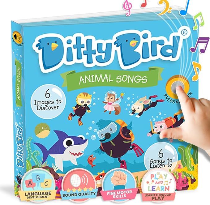 Ditty Bird Animal Book for Toddlers | Realistic Sound Book | Interactive Board Books for Toddlers... | Amazon (US)