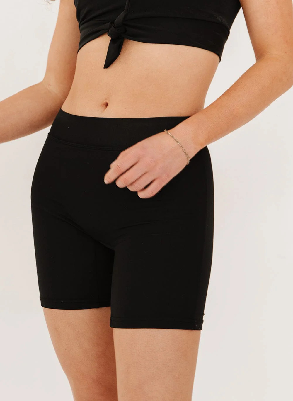 Black Bike Short | Lime Ricki