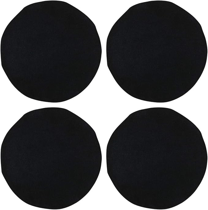 Set of 4 Round Placemat 15 Inch Soft Linen eco-Friendly Fabric Handcrafted Machine Washable Indoo... | Amazon (US)