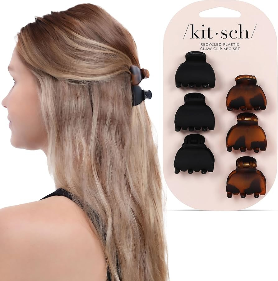 Kitsch Mini Claw Clips for Women - Stylish Small Hair Clips for Kids | Stays In Place Without Pul... | Amazon (US)