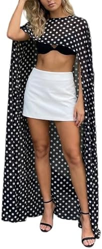 Women Chiffon Cape Poncho Sheer Mesh Long Shawl Wrap High-Low Capelet Bridal Wedding Evening Dres... | Amazon (US)