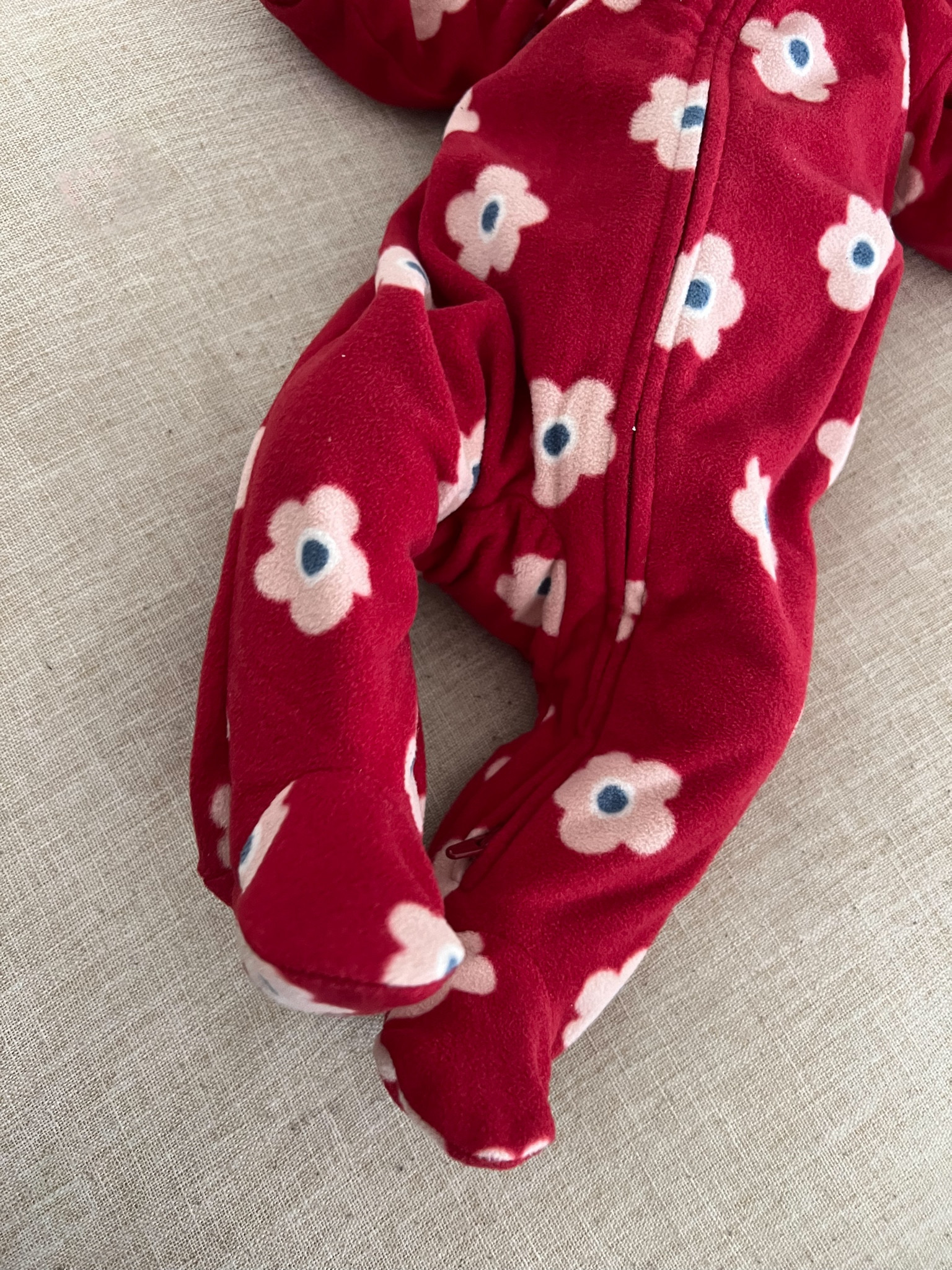 Cutest little fleece floral PJs 🌸