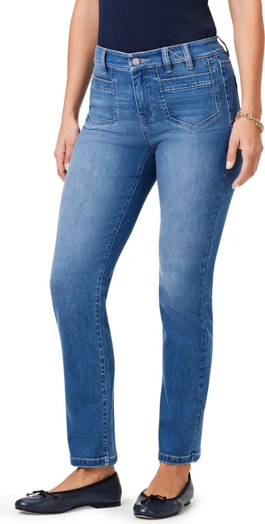 NIC+ZOE Patch Pocket Straight Leg Jeans | Nordstrom | Nordstrom
