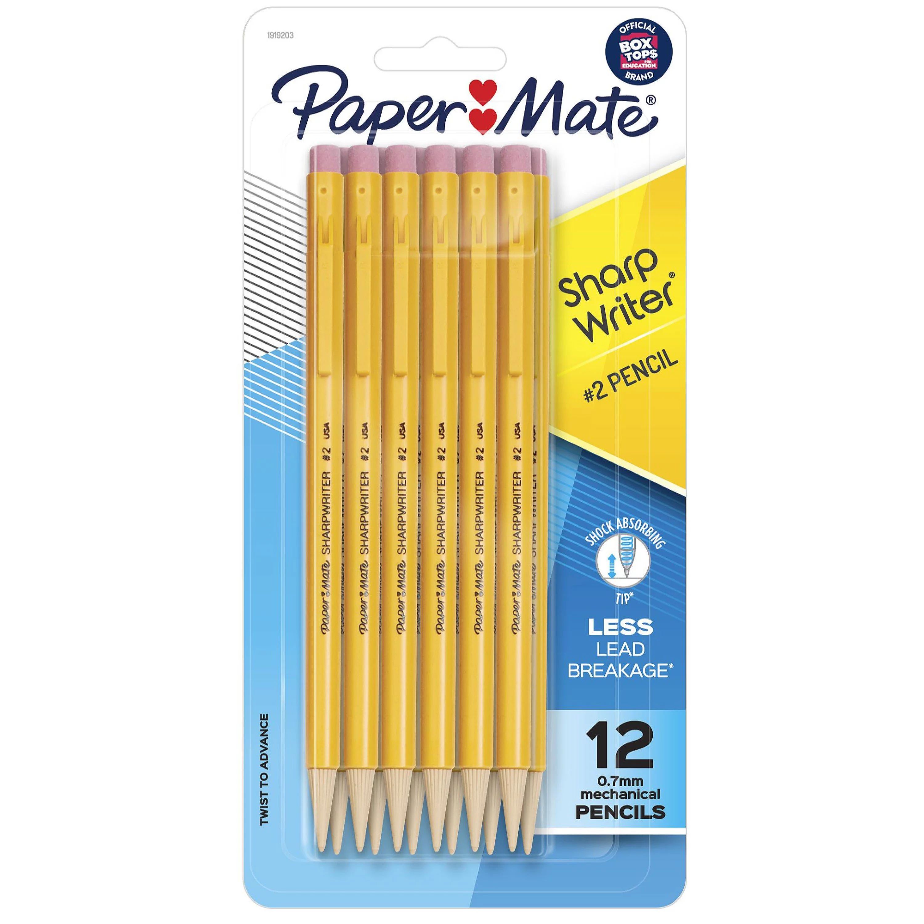 Paper Mate SharpWriter Mechanical Pencils, 0.7 mm HB #2 Lead, 12 Count | Walmart (US)