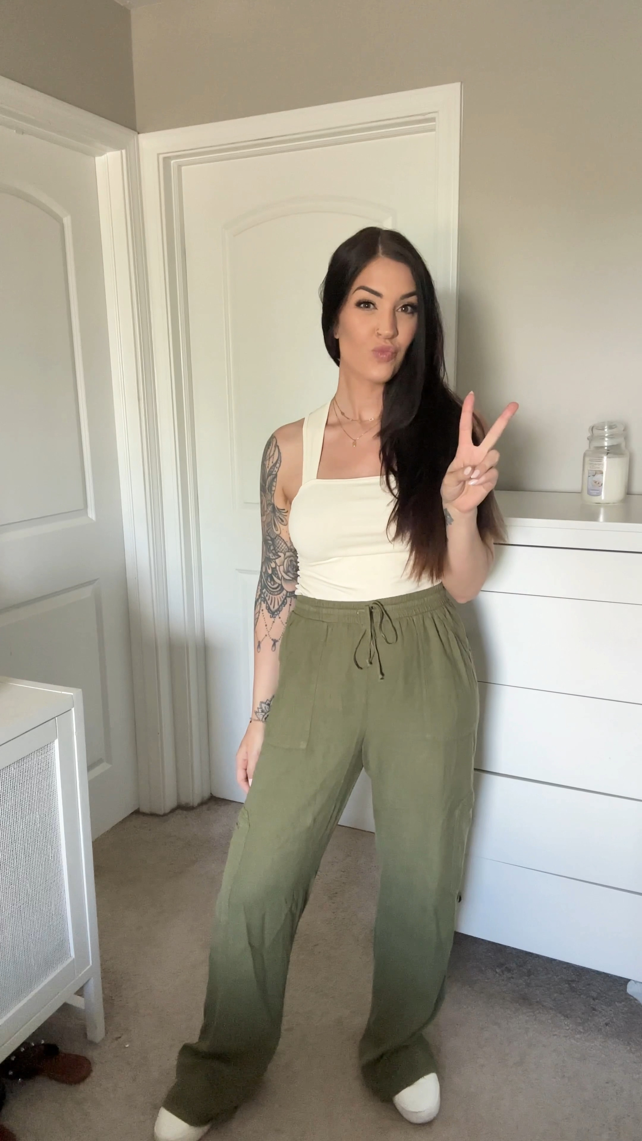 Breastfeeding friendly outfit of the day. 

Stretchy and soft tanktop from Amazon. Comes multiple colors and in a pack of 2 - wearing a medium. 

Stretchy and comfy pants from target are perfect for postpartum - wearing a small

Dr. Scholls shoes. Cute and comfortable from Amazon   

#LTKfindsunder50 #LTKshoecrush #LTKfamily