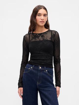 Sheer Lace Top | Gap (US)