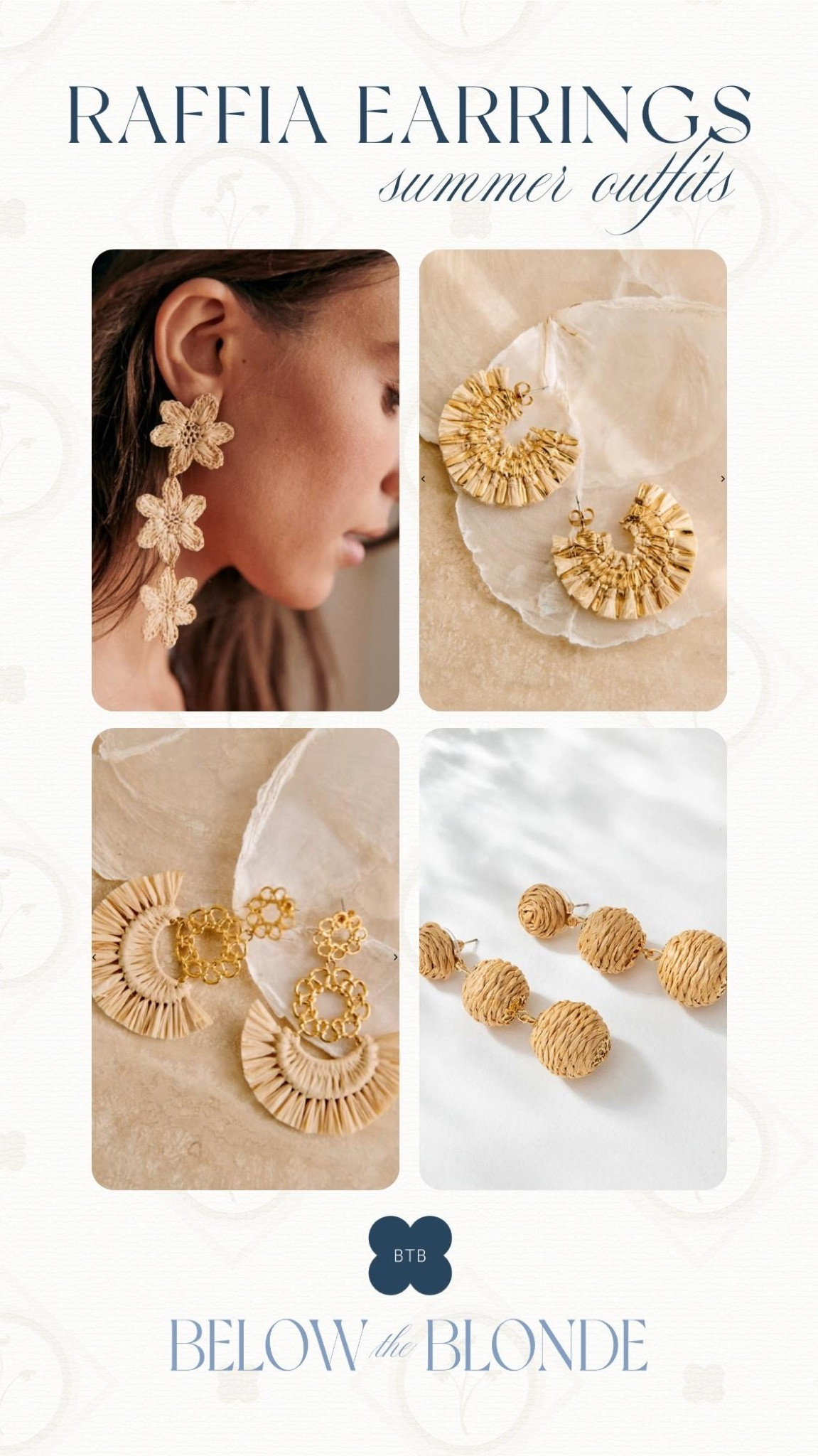 A TOUCH OF RAFFIA ✨ I love adding a touch of raffia texture to my summer outfits through accessories and earrings are a great place to start. You can achieve that drama without the weight of other materials and they scream airy summer vibes. 

#LTKFind #LTKstyletip #LTKSeasonal