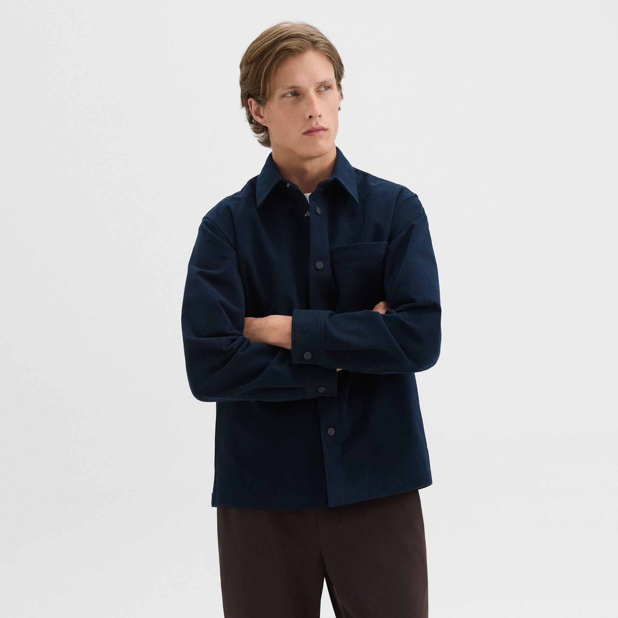 Shirt Jacket in Moleskin Twill | Theory