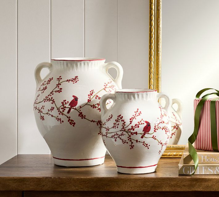 Cardinal Printed Vase | Pottery Barn (US)