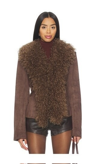 Faux fur trim jacket 

#LTKSeasonal