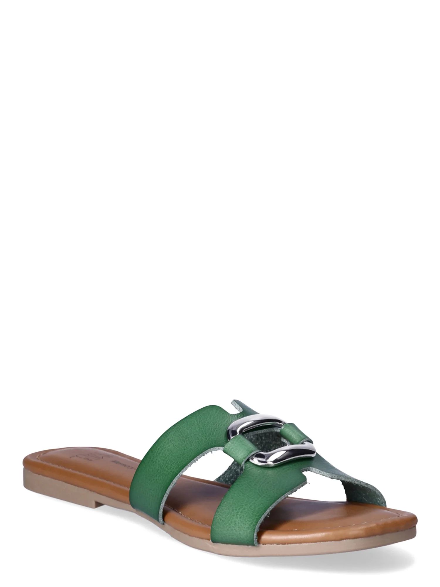 Time and Tru Women's Embellished Slide Sandals | Walmart (US)