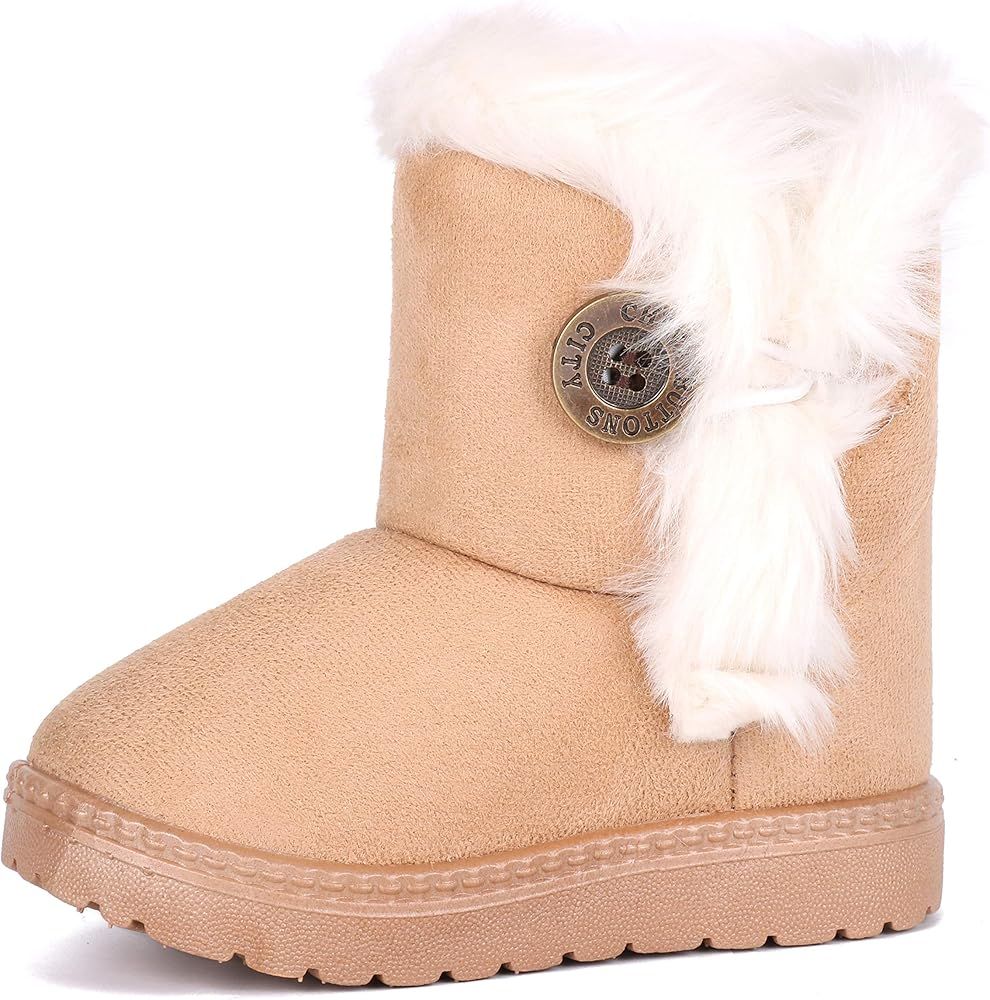 Femizee Girls Boys Warm Winter Boots Kids Outdoor Snow Boots(Toddler/Little Kid) | Amazon (US)