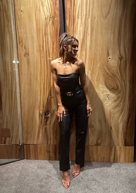 All leather everything 🖤

• Revolve, express, gold lace up heels, black tube top, corset top, leather cargo pants, date night, ootd, Saturday night, Boston, dinner date, winter outfit 

#LTKfindsunder100 #LTKstyletip
