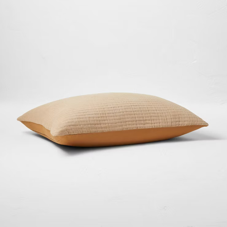 Reversible Textured Cotton Chambray Coverlet Sham - Casaluna™ | Target