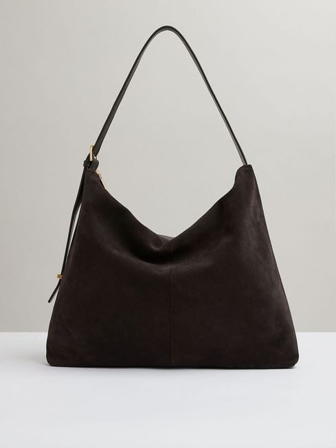 Vigo
                Grained Leather Tote Bag | Reiss UK