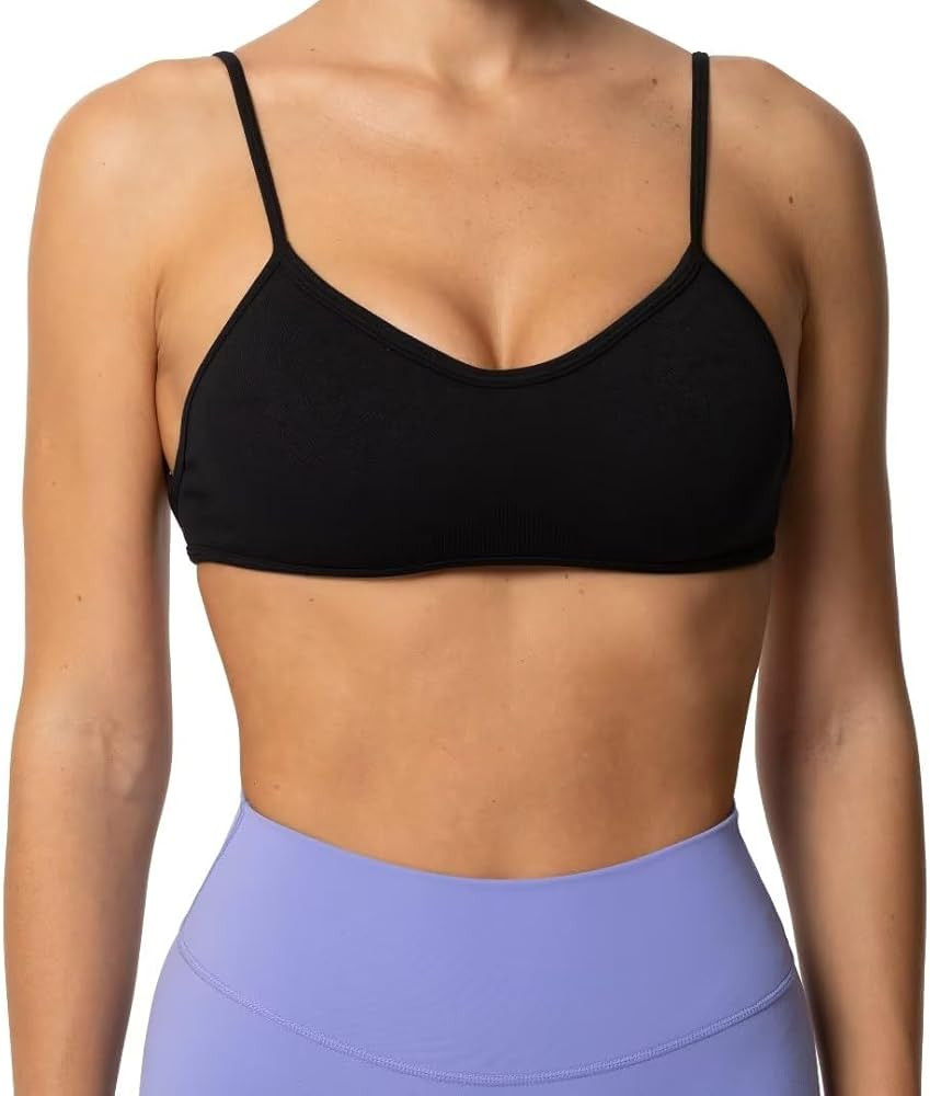 Sunzel Super Sculpt Seamless Open Back Sports Bra with Padding, Low Impact Spaghetti Adjustable S... | Amazon (CA)