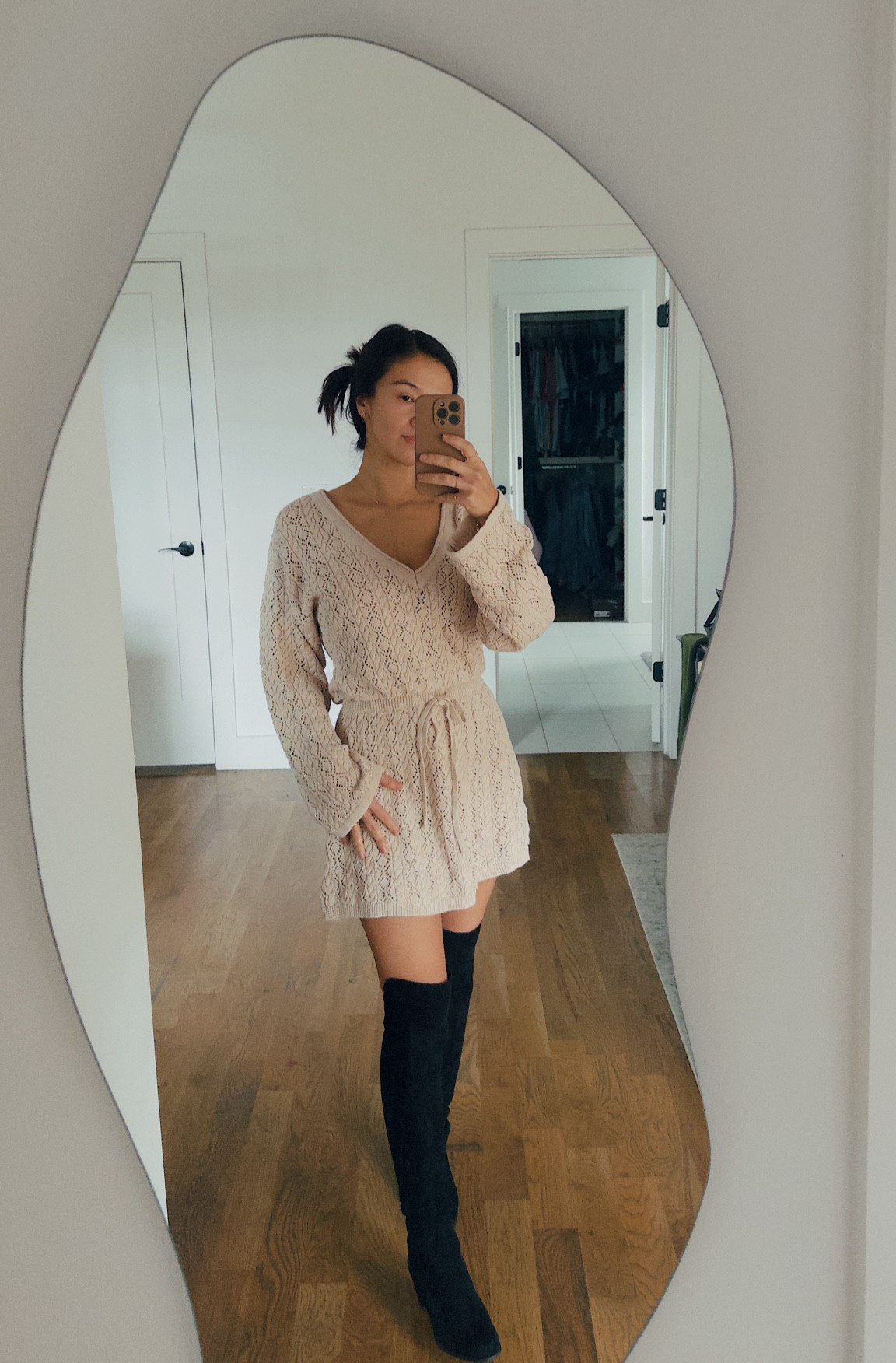 Sweater dress & OTK boots 🐻

Wearing size XS in the dress 

#LTKStyleTip #LTKSeasonal